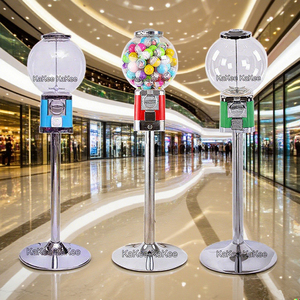 Coin Mécanisme Capsule Vendeur D'oeufs Avec Chrome Piédestal Gum Gumball Jouet Machine Petit Bonbons Bonbons Distributeur - Product Image 1