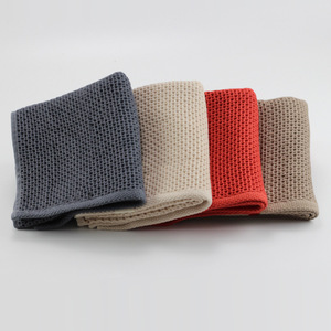 Toalla tipo waffle de estilo japonés, 35x75cm, 80g, algodón puro, color sólido, absorbente, transpirable, para uso doméstico, toalla facial - Product Image 3