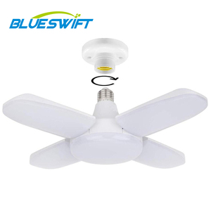 AC 85-265V Super Bright Ceiling Adjustable Four Leaf Deformable E27 Fan Blade The <span class=keywords><strong>Croods</strong></span> Patrs LED Lamp Led Bulb Lighting - Product Image 2