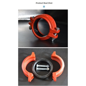 Collier de serrage rainuré pour tuyau en acier DN114, raccord mécanique pour conduites d'incendie et d'alimentation en eau - Product Image 4