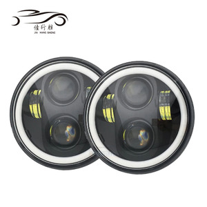 Jhs Phụ Kiện Xe Hơi 5.75inch <span class=keywords><strong>Led</strong></span> Đèn Pha <span class=keywords><strong>12</strong></span> <span class=keywords><strong>24V</strong></span> Trắng Halo Ring H4 H1 cao thấp chùm <span class=keywords><strong>DRL</strong></span> cho Toyota Corolla xe máy xe - Product Image 1