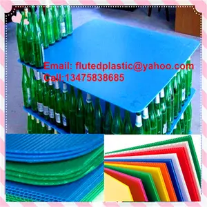Plastic Pallet Sheet Corrugated Plastic Correx PP Bottle Divider Layer Pads / Pallet Separator Sheets