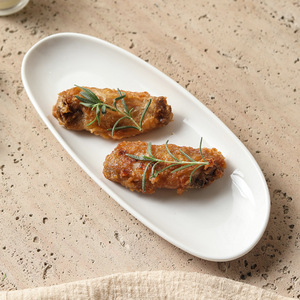 European-Style <b>Ceramic</b> Long Sushi <b>Plate</b> Sashimi Tray for Hotel Restaurant Snack Chicken Wing Pastry Japanese Food Dish <b>Plate</b> - Product Image 5