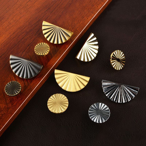 JAYA <strong>French</strong> Light Luxury Wardrobe Handle Semi-circular Fan-shaped Cabinet Solid Brass <strong>Door</strong> Handle - Product Image 4