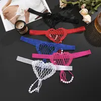 Bulk Buy Hong Kong SAR Wholesale Women's Sexy Panties,g-string With Pearls  Ball,crotchless Embroidery Thongs $1.7 from Meimei Fashion Garment Co. Ltd