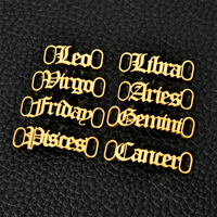 12 Zodiac Chòm Sao Dây Giày Clips Trang Trí Charms Tùy Chỉnh Thép Không Gỉ Đăng Dây Giày Charms