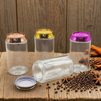 WOWO Tech Offre Spéciale plastique personnalisé de 330ml peut imprimé créatif multicolore bonbons transparent en plastique PET peut avec bouchon à vis