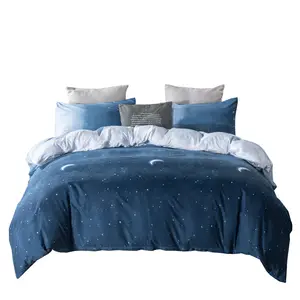 被子美国式顶级销售Galaxy涤纶床上用品集的床单和被套