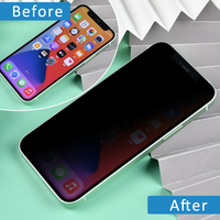 Protection d'écran en verre trempé 3D LFD 21 9H pour 12/13 Pro, anti-empreintes digitales et anti-espionnage, qualité AAA pour téléphone portable