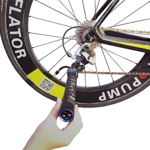 Patenteado bicicletas elétricas reparação ferramenta pequena bicicleta e ciclo trye inflator ar mini liga bicicleta portátil bomba com guag