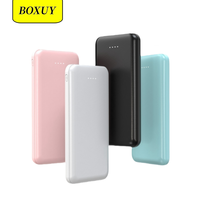 Vente en gros de power banks 10000mAh imprimé logo personnalisé cadeau mince portable double interface de sortie USB chargeur de téléphone portable banque d'alimentation