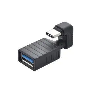 180度u形USB型C公到USB 3.0母OTG数据传输和电源充电适配器