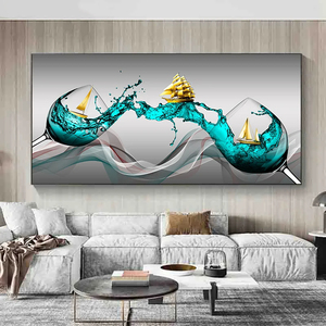Sala da pranzo parete arte pittura decorativa <span class=keywords><strong>cucina</strong></span> decorazione <span class=keywords><strong>per</strong></span> la casa appesa pittura di vetro di vino stampa poster pittura murale - Product Image 2