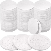 WELLFLYER FASP-045 Éponges lavables pour le visage en fibres végétales naturelles compressées, nettoyage du visage, éponge réutilisable pour le démaquillant