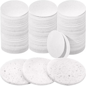 WELLFLYER FASP-045 Éponges lavables pour le <span class=keywords><strong>visage</strong></span> en fibres végétales naturelles compressées, nettoyage du <span class=keywords><strong>visage</strong></span>, éponge réutilisable pour le démaquillant - Product Image 1