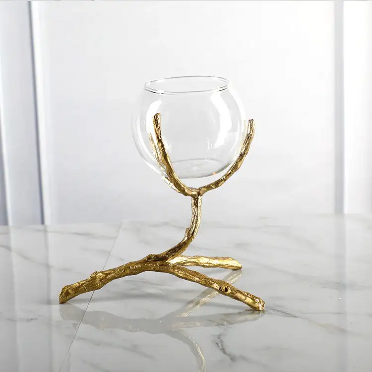 Lustre de mesa para mesas de casamentos, decorativo, vaso de vidro de flores e vasos de cristal, vaso de cobre