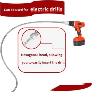 Sturalavandini Elettrico da 3 Metri, Resistente, Compatibile con Trapani Elettrici, Raccogli Capelli, Spirale per Scarichi - Product Image 3