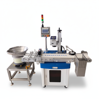 Machine de marquage laser UV automatique pour bouchons de bouteilles avec système d'alimentation rotative et de contrôle visuel pour la date d'expiration et le code de lot