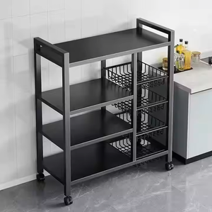 Scaffali da <span class=keywords><strong>Cucina</strong></span> Moderni in Acciaio al Carbonio Non Pieghevoli, Organizzatore per Frutta e Verdura a Prezzo di Fabbrica - Product Image 4