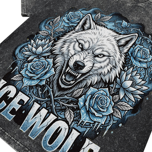 <b>Men's</b> Custom Superior Quality <b>Animal</b> Pattern Printed Breathable T-Shirts Acid Wash Garment Dyed Cotton Casual Tees for Wholesale - Product Image 5