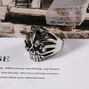 Skull <b>Ring</b> <b>Titanium</b> Steel Men's Punk Jewelry Gift SA443 - Product Image 2
