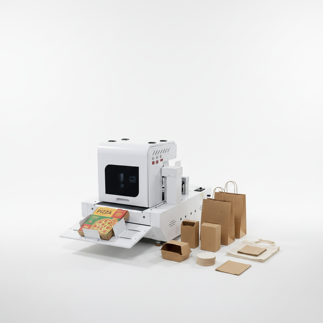 Single Pass Digital Inkjet Printer 21cm Printing Width High-Speed 30m/min for Box Bag Cardboard Envelope Packaging Desktop