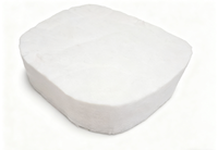 Pièces de siège en tissu non tissé de coton blanc, ajustées, peu encombrantes, à absorption acoustique efficace, pour cartes de porte de voiture et tableaux de bord