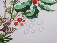 Nappe de Noël à fleurs Poinsettia personnalisable pour intérieur/extérieur Tissu résistant aux éclaboussures avec techniques tissées