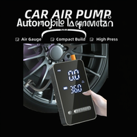 Pompe à air électrique sans fil portable avec manomètre numérique pour pneus de voiture et moto, mini compresseur rechargeable par USB en plastique