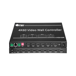 Controller Video Wall Rotante Bitvisus 4K60 <span class=keywords><strong>5</strong></span> Ingressi 9 Uscite per Processore di Splicing DP per Display a 9 Schermi in Metallo - Product Image 1