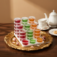 Gobelets en plastique avec couvercles, 2 oz. Lot de 150 gobelets à Jello Shot sans BPA pour soufflés et salsas – Durables pour usage domestique