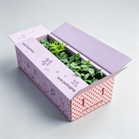 Boîte d'expédition personnalisée en carton ondulé pour plantes vivantes, écologique, pour plantes en pot, succulentes, emballage en carton pour plantes vivantes