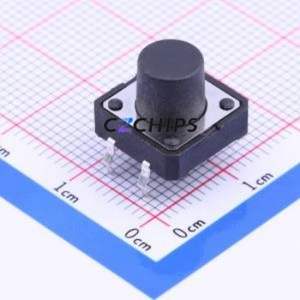 KAN1211-0951B Tactile Switch Through hole-4P,12x12mm Switch Single Pole Single Throw Round Button Through Hole 12mm - Product Image 1