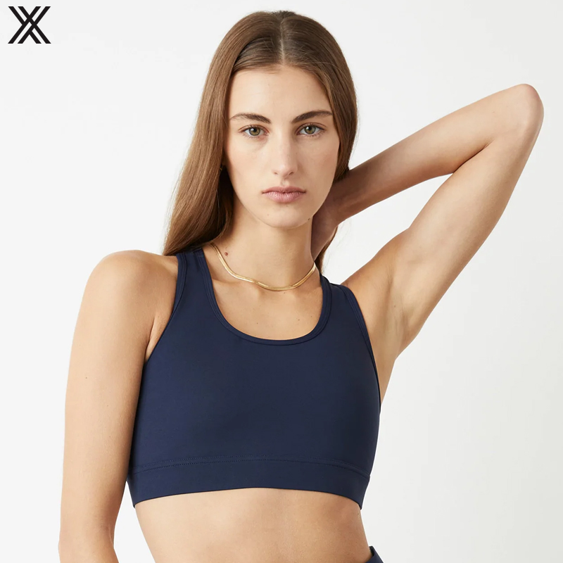 Customized Women's High-Intensity Exercise Sports Bra 70% Nylon 30% Spandex Breathable Sustainable Reversible Solid Pattern