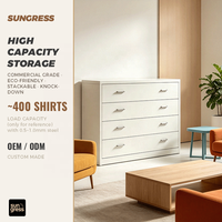 Armoire de rangement en acier blanche à 4 tiroirs, 120 cm de large, robuste, à monter soi-même (KD), coffre de rangement pour chambre, salon, bureau, école, vente en gros