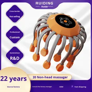 Gran oferta, promueve la circulación sanguínea, alivia la fatiga, 20 garras, masajeador eléctrico para el cuero cabelludo, masajeador inalámbrico para la cabeza de <span class=keywords><strong>pulpo</strong></span> - Product Image 5