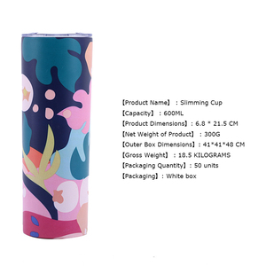 Botella Térmica de Acero Inoxidable 304, Vaso para Vino, Coche, Refrescos, Deportes, Agua, Personalizado con Estampado Floral Abstracto, Promocional - Product Image 3