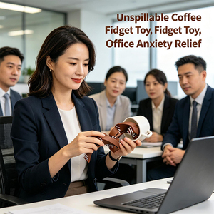 แก้วกาแฟทวิสตี้ ฟิดเจ็ต พิมพ์ลาย 3 มิติ แก้วกาแฟลื่นๆ สำหรับผู้ใหญ่ แก้วหมุนคลายเครียด รูปทรงไข่ - Product Image 5