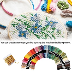 50 개/가방 다채로운 자수 스레드 100% 폴리 에스터 면화 제조 업체 자수 폴리 에스터 스레드 가격 크로스 스티치 스레드 - Product Image 5