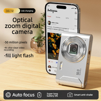 Caméra CCD rétro miniature portable Rolin, caméra de niveau débutant pour étudiants, caméra de vlog, 1080P HD, zoom 16x, écran LCD 2,4 pouces, capteur 1/1,8 pouce