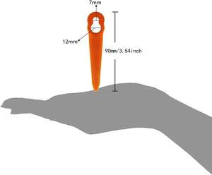 100 <span class=keywords><strong>lames</strong></span> de rechange en plastique 90mm 12*7mm compatibles avec SiTIHL Polycut 2-2 Polycut 3-2 coupe-herbe - Product Image 4