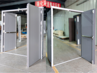 Промышленная противопожарная дверь Yonking Door с двойной створкой, оцинкованная сталь, с ручкой-антипаникой, сертифицированная UL EN, для цехов и заводов