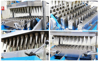 Machine automatique de fabrication de cornets de crème glacée à 8 trous Machine à biscuits en gaufrette pour cornets de crème glacée Turquie à vendre