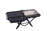 Table de camping pliable IGT, convertible, portable, en aluminium, hauteur réglable, résistante à la chaleur, écologique, rangement, barbecue, pique-nique, plage