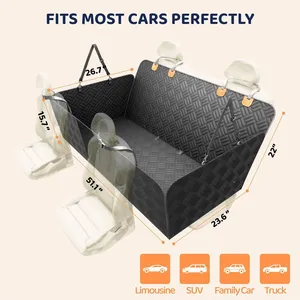 Housse de siège auto <span class=keywords><strong>pour</strong></span> animaux de compagnie avec 8 plaques de soutien, style hamac étendu, imperméable et antidérapante <span class=keywords><strong>pour</strong></span> chiens - Product Image 4