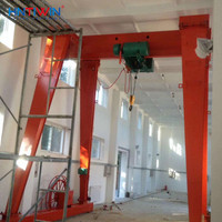 Grue portique professionnelle HNTIWIN, capacité 5 tonnes, palan électrique, boîte de vitesses, certifiée ISO CE, télécommande sans fil 20m