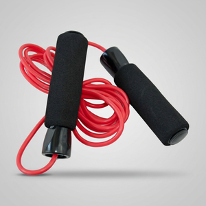 Corde à sauter unisexe à longueur réglable, rouge, matériau personnalisé, emballage portable, capacité de poids de 1 kg, utilisation en salle de sport, fitness - Product Image 2