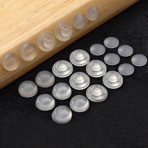 Pieds en <span class=keywords><strong>caoutchouc</strong></span> transparents autocollants individuels à prix de gros – Embouts ronds transparents - Product Image 6