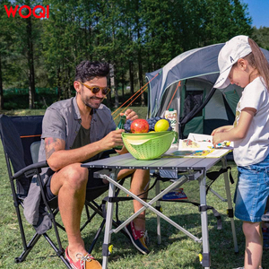 Woqi lưới leo núi giải trí cắm trại gấp ghế với người giữ cốc và túi lưu trữ - Product Image 6