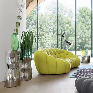 Design moderno <span class=keywords><strong>calcio</strong></span> italiano personalizzabile divano divano a bolle Set vera pelle vendita diretta della fabbrica per Villa soggiorno - Product Image 1